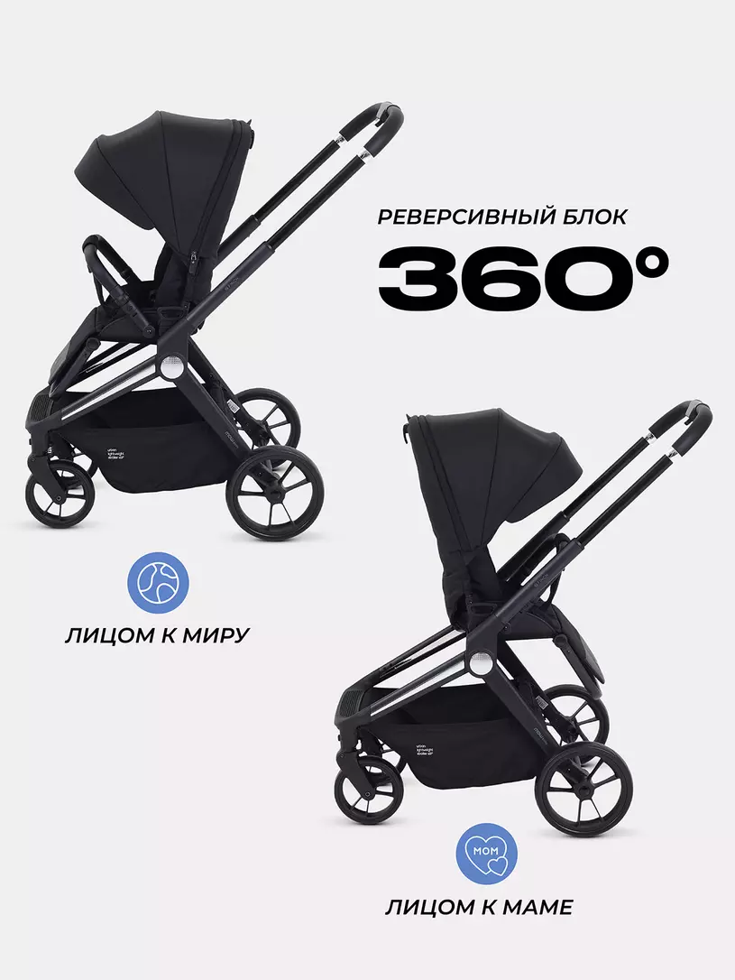 Коляска детская MOWBaby "FINCH" MB105 Black — изображение 5