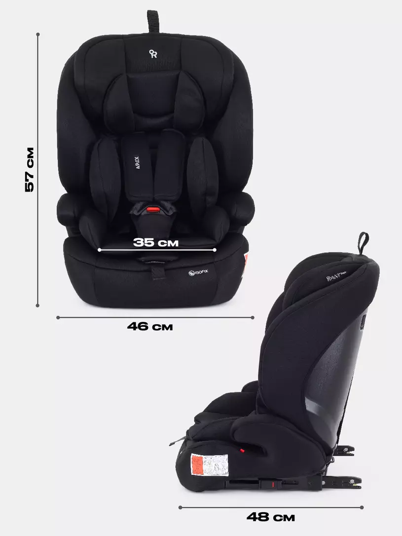 Автокресло RANT basic ZY27F "Apex" isofix (Black) группа 1-2-3 (9-36 кг) — изображение 2