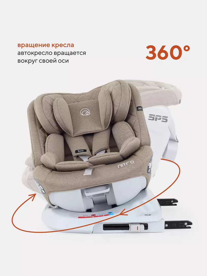 Автокресло RANT UB619 "NITRO" isofix Beige группа 0+-1-2-3 (0-36 кг) — изображение 3