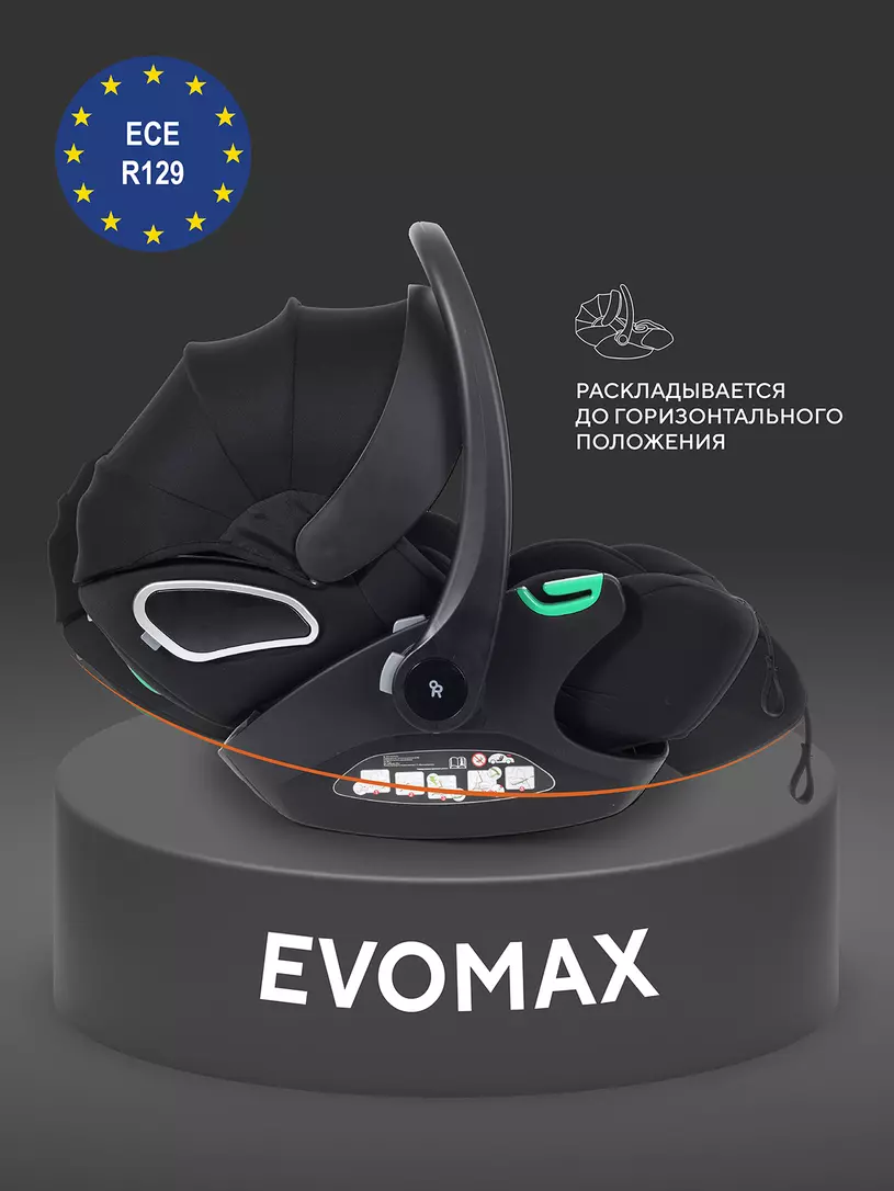 Автокресло RANT KBH602 "EVOMAX" Black (40-87см)