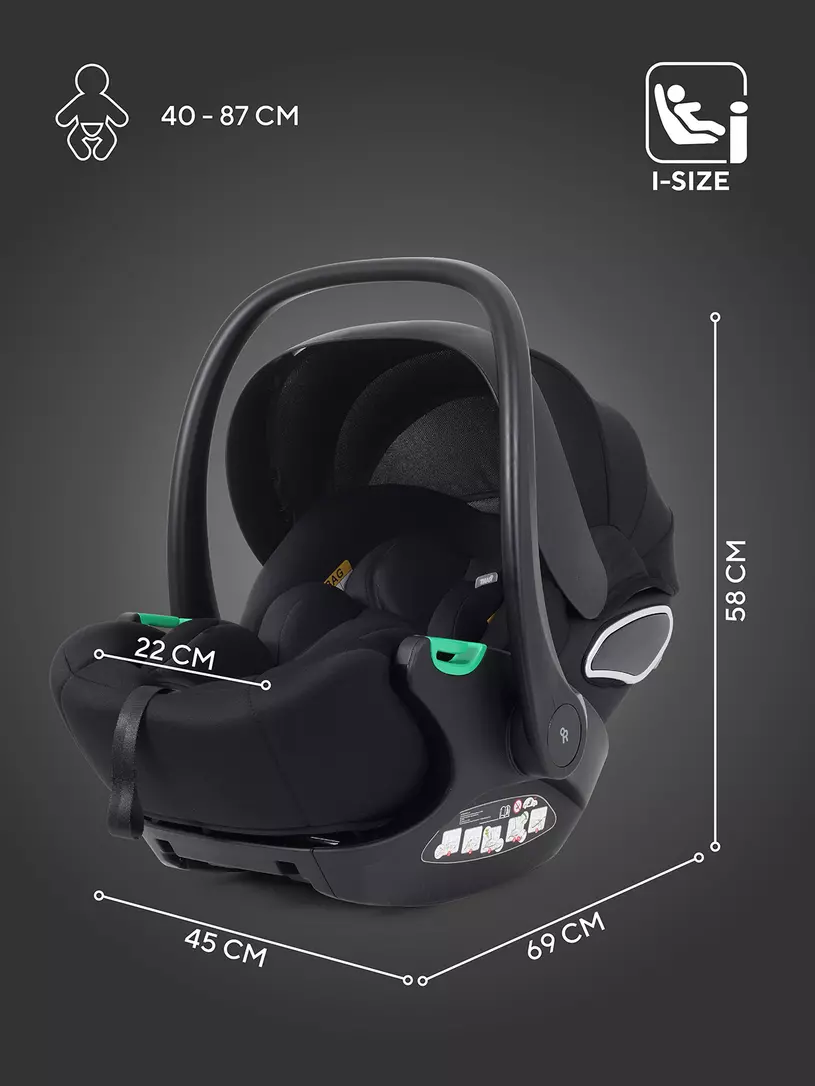 Автокресло RANT KBH602 "EVOMAX" Black (40-87см) — изображение 2