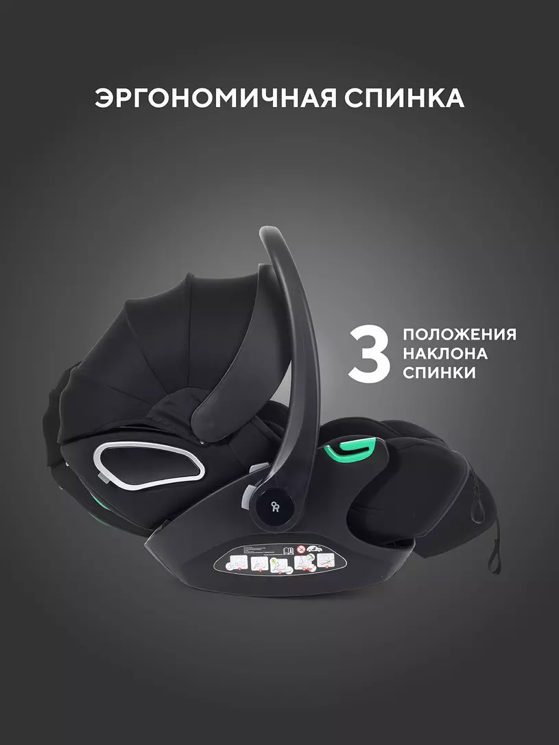 Автокресло RANT KBH602 "EVOMAX" Black (40-87см) — изображение 3