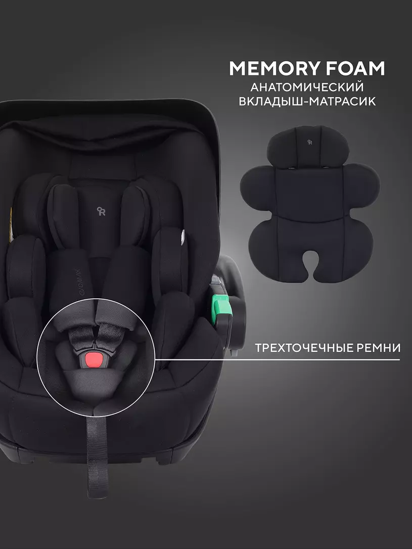 Автокресло RANT KBH602 "EVOMAX" Black (40-87см) — изображение 8