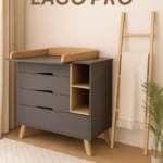 Комод RANT "LAGO PRO" с органайзером 80 см. 4 ящика (арт.124) Moon Grey