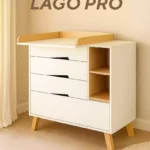 Комод RANT "LAGO PRO" с органайзером 80 см. 4 ящика (арт.124) Cloud White