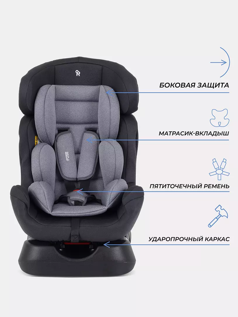 Автокресло RANT basic HB-08 "FUSE" (Grey) группа 0+-1-2 (0-25 кг) — изображение 6