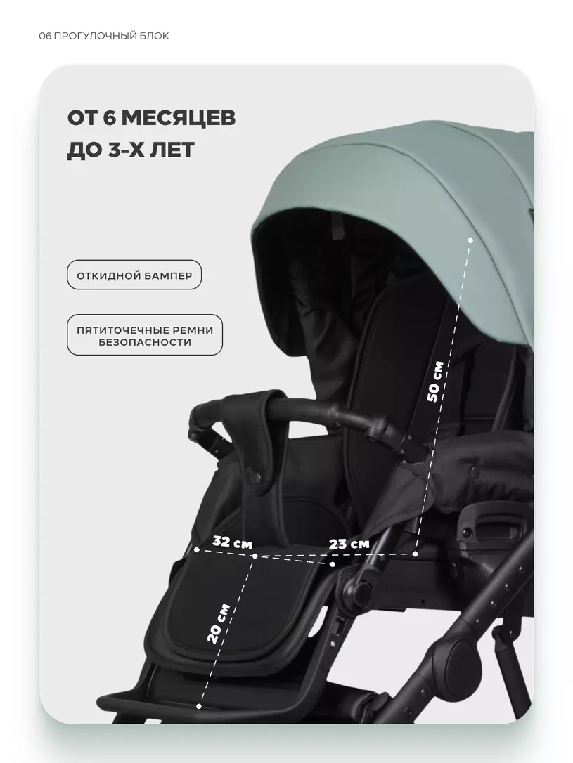 Коляска MONTANA X ECCO Prestige (2 в 1) (RIKO BASIC) 21 Green (зеленый) — изображение 6