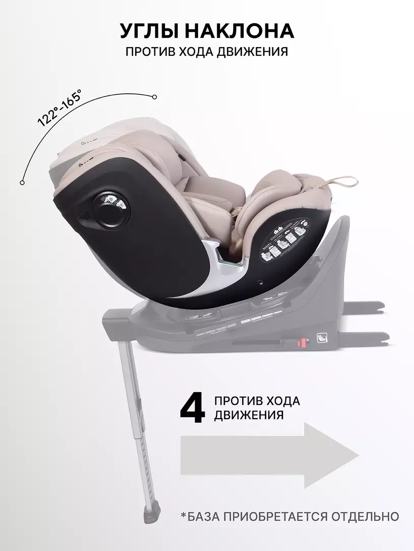 Автокресло RANT AY969 "ASTER MAX" Beige (40-125см) (без базы) — изображение 4