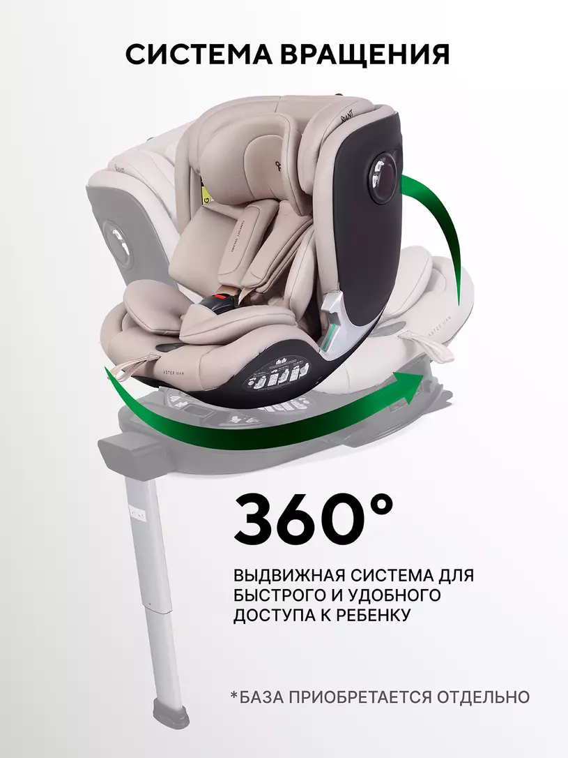 Автокресло RANT AY969 "ASTER MAX" Beige (40-125см) (без базы) — изображение 6
