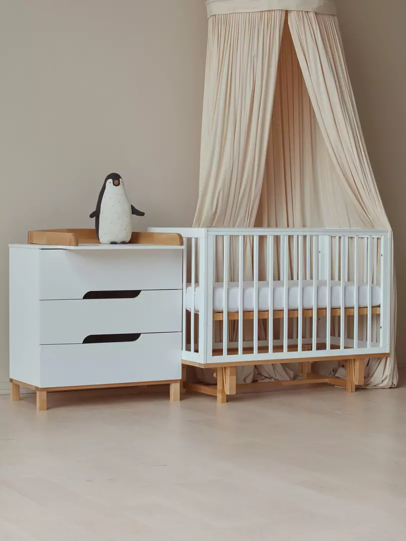 Комод MOWBaby "LILLA" 84см 3 ящ. (арт.113) Cloud White — изображение 6