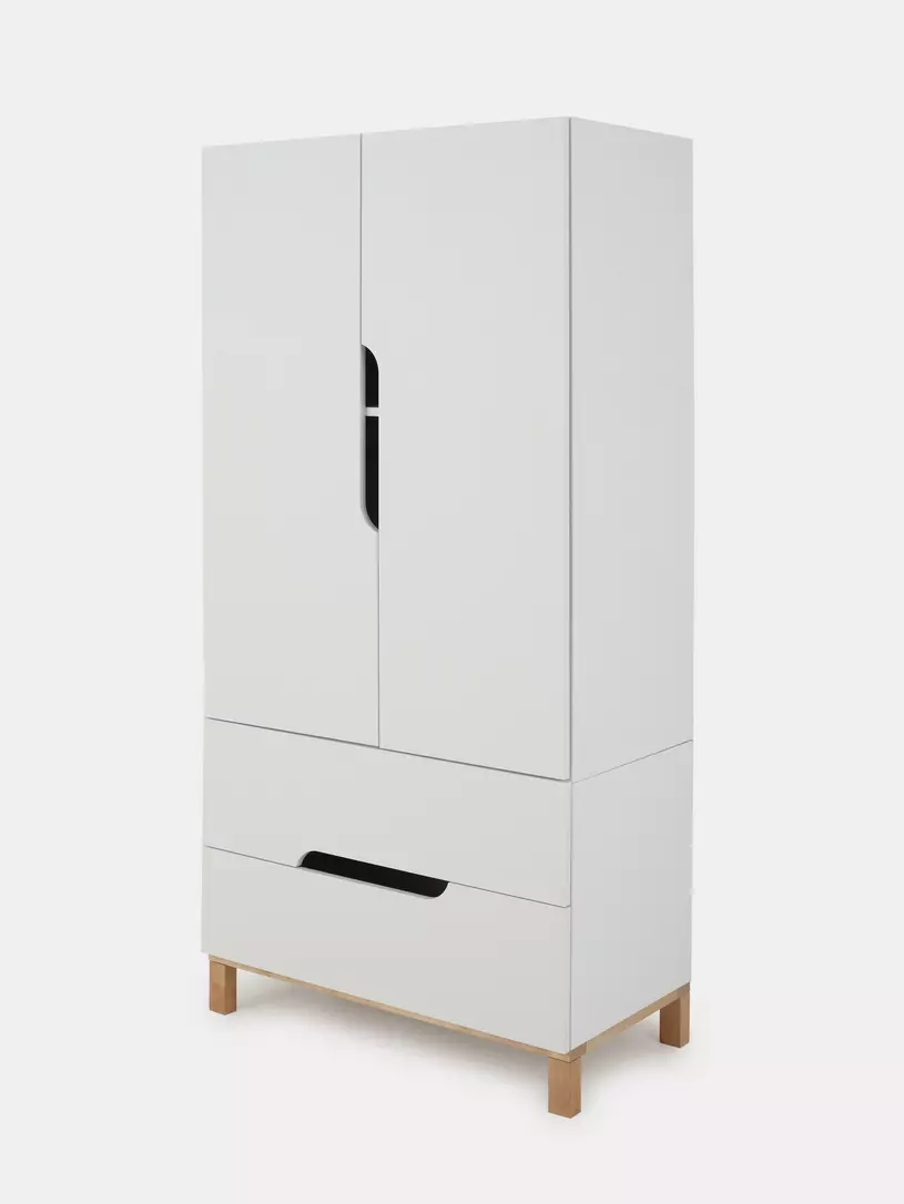 Шкаф MOWBaby "LILLA" 84см 2 ящ. (арт.400) Cloud White — изображение 5