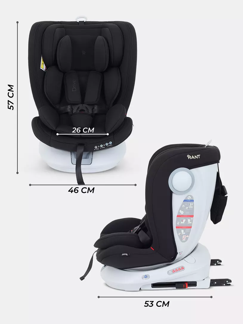 Автокресло RANT LB619 "DRIVE" isofix (Black) группа 0-1-2-3 (0-36 кг) — изображение 2