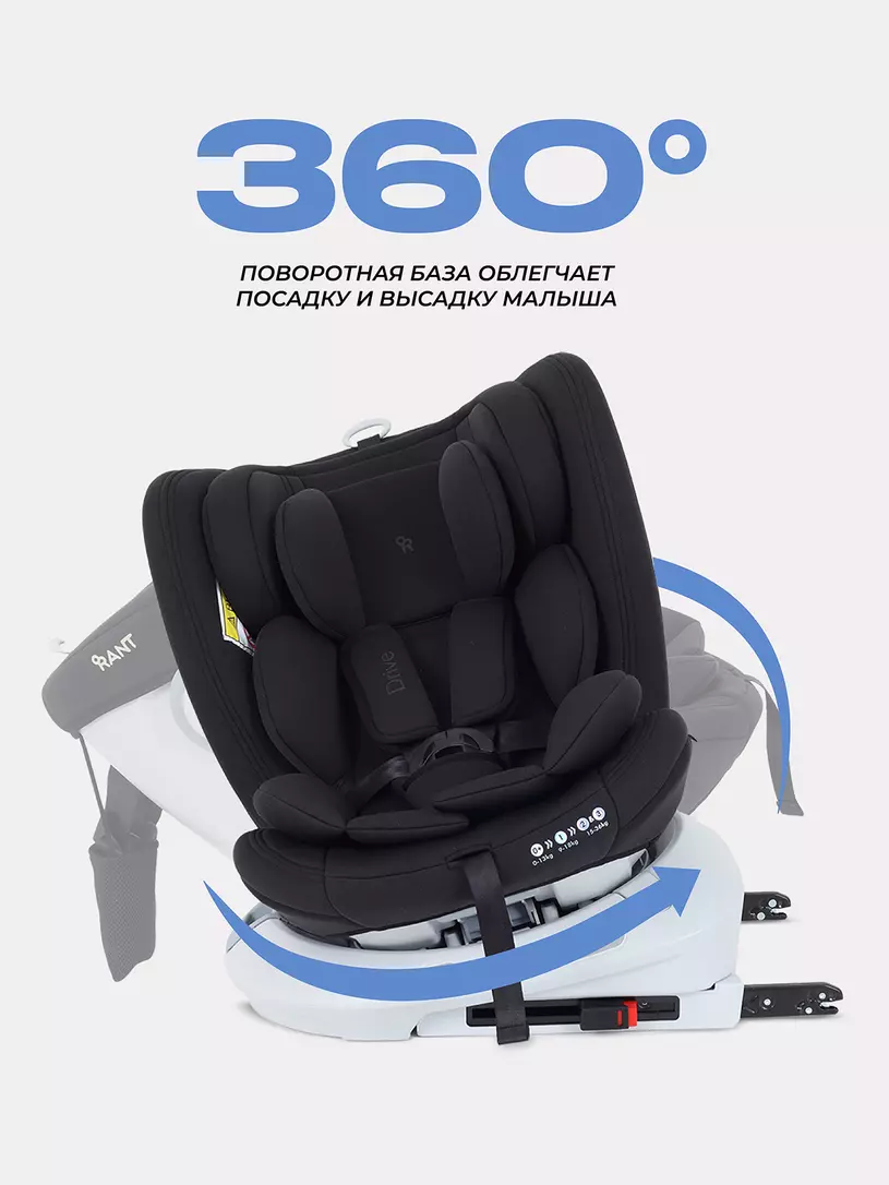 Автокресло RANT LB619 "DRIVE" isofix (Black) группа 0-1-2-3 (0-36 кг) — изображение 3