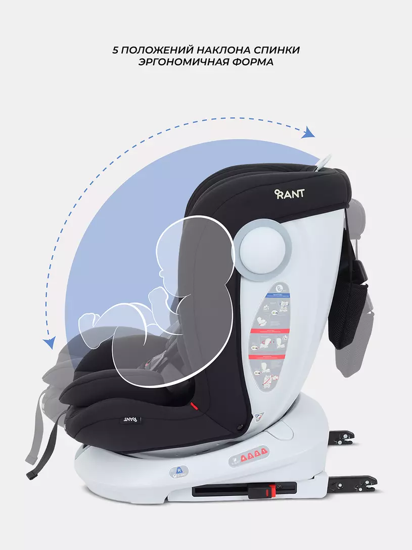 Автокресло RANT LB619 "DRIVE" isofix (Black) группа 0-1-2-3 (0-36 кг) — изображение 4