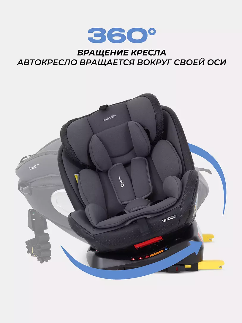 Автокресло RANT basic YC06 "Twist pro" isofix (Grey) группа 0+-1-2-3 (0-36 кг) — изображение 3