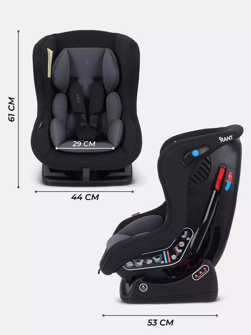 Автокресло RANT LB-777 "Pilot" (Grey) группа 0-1 (0-18 кг) — изображение 3