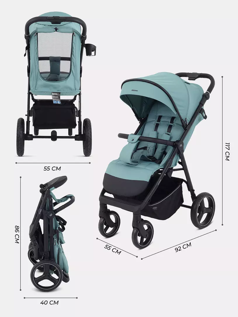 Коляска детская MOWBaby "NIMBUS" MB103 Mint — изображение 2