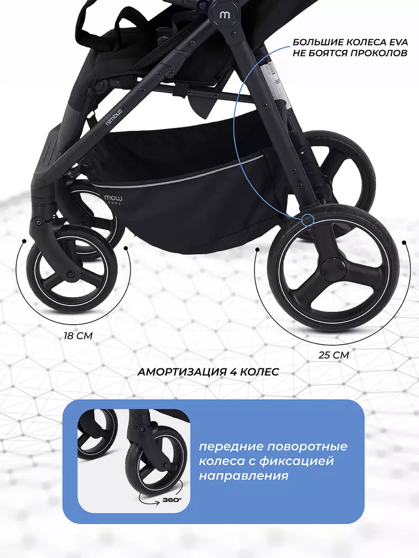 Коляска детская MOWBaby "NIMBUS" MB103 Grey — изображение 5