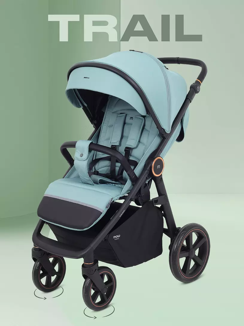 Коляска детская MOWBaby "TRAIL" MB090 Green (2025)