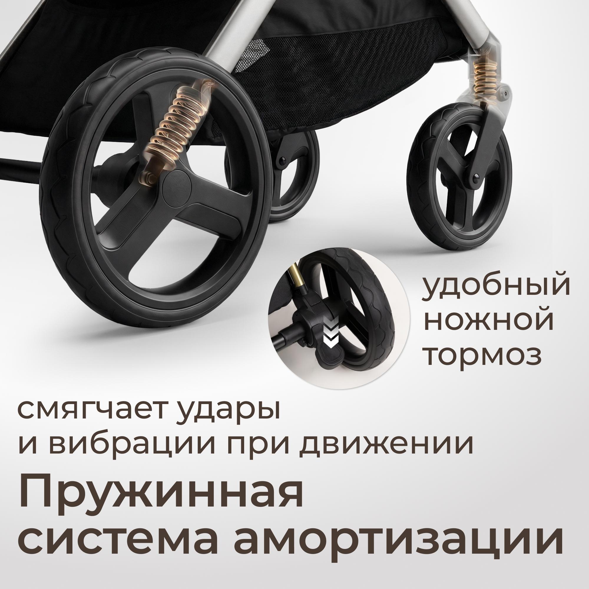 Коляска прогулочная UNIX Kids Vento / Венто светло-серый — изображение 3